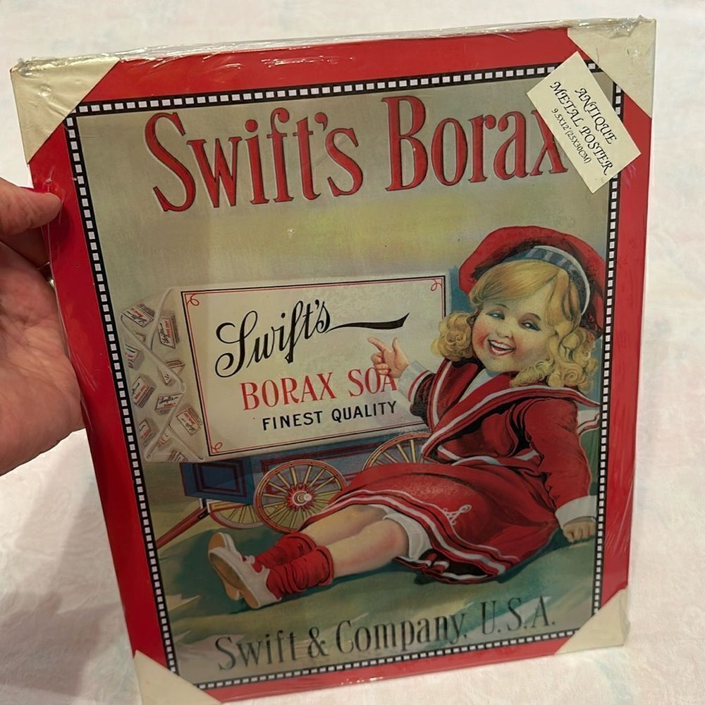 Retro Style Metal Poster Swift’s Borax